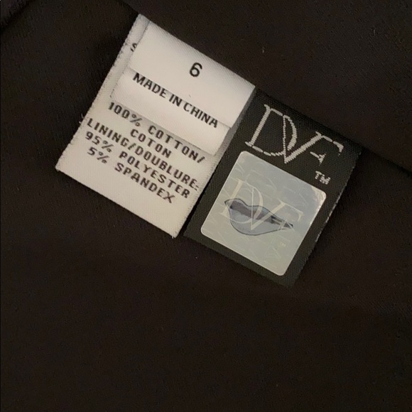 Diane von Furstenberg black leather jacket Sz 6 - Picture 5 of 8